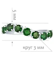 Женские Кольца_Серебро .925_ХРОМДИОПСИД__2-Лазурит-Онлайн