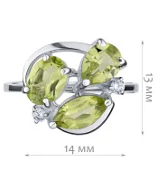 Женские Кольца_Серебро .925_ХРИЗОЛИТ_Нанокристалл_2-Лазурит-Онлайн