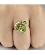 Женские Кольца_Серебро .925_ХРИЗОЛИТ_Нанокристалл_5-Лазурит-Онлайн