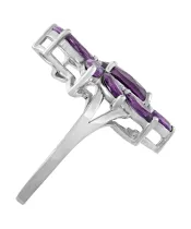 Женские Кольца_Серебро .925_АМЕТИСТ__3-Лазурит-Онлайн