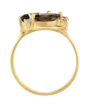 Женские Кольца_Серебро .925_РАУХТОПАЗ_Нанокристалл_3-Лазурит-Онлайн