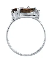 Женские Кольца_Серебро .925_РАУХТОПАЗ_Нанокристалл_3-Лазурит-Онлайн