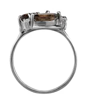 Женские Кольца_Серебро .925_РАУХТОПАЗ_Нанокристалл_3-Лазурит-Онлайн