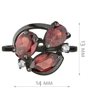 Женские Кольца_Серебро .925_ГРАНАТ_Нанокристалл_2-Лазурит-Онлайн