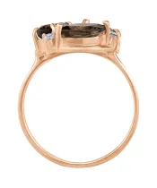 Женские Кольца_Серебро .925_РАУХТОПАЗ_Нанокристалл_3-Лазурит-Онлайн