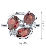 Женские Кольца_Серебро .925_ГРАНАТ_Нанокристалл_2-Лазурит-Онлайн