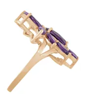 Женские Кольца_Серебро .925_АМЕТИСТ__3-Лазурит-Онлайн