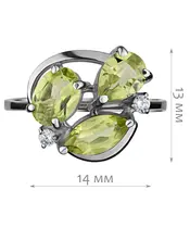 Женские Кольца_Серебро .925_ХРИЗОЛИТ_Нанокристалл_2-Лазурит-Онлайн