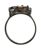 Женские Кольца_Серебро .925_РАУХТОПАЗ_Нанокристалл_3-Лазурит-Онлайн