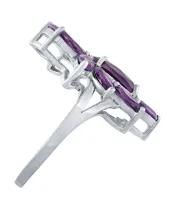 Женские Кольца_Серебро .925_АМЕТИСТ__3-Лазурит-Онлайн