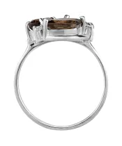 Женские Кольца_Серебро .925_РАУХТОПАЗ_Нанокристалл_3-Лазурит-Онлайн