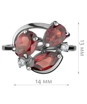 Женские Кольца_Серебро .925_ГРАНАТ_Нанокристалл_2-Лазурит-Онлайн