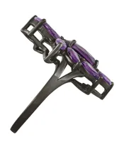 Женские Кольца_Серебро .925_АМЕТИСТ__3-Лазурит-Онлайн