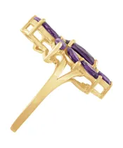 Женские Кольца_Серебро .925_АМЕТИСТ__4-Лазурит-Онлайн