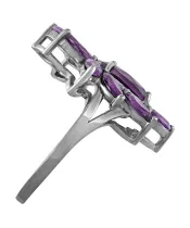 Женские Кольца_Серебро .925_АМЕТИСТ__3-Лазурит-Онлайн