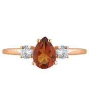 Женские Кольца_Серебро .925_ЦИТРИН_Нанокристалл_3-Лазурит-Онлайн