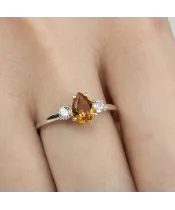 Женские Кольца_Серебро .925_ЦИТРИН_Нанокристалл_6-Лазурит-Онлайн