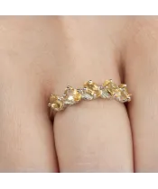 Женские Кольца_Серебро .925_ЦИТРИН__6-Лазурит-Онлайн