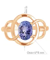 Женские Кольца_Серебро .925_ТАНЗАНИТ__2-Лазурит-Онлайн