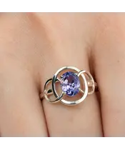 Женские Кольца_Серебро .925_ТАНЗАНИТ__6-Лазурит-Онлайн