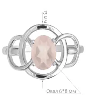 Женские Кольца_Серебро .925_КВАРЦ__2-Лазурит-Онлайн