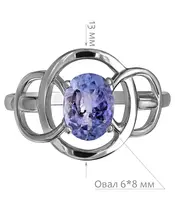 Женские Кольца_Серебро .925_ТАНЗАНИТ__2-Лазурит-Онлайн