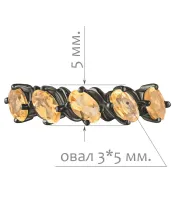 Женские Кольца_Серебро .925_ЦИТРИН__2-Лазурит-Онлайн