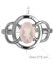 Женские Кольца_Серебро .925_КВАРЦ__2-Лазурит-Онлайн