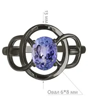 Женские Кольца_Серебро .925_ТАНЗАНИТ__2-Лазурит-Онлайн