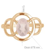 Женские Кольца_Серебро .925_КВАРЦ__2-Лазурит-Онлайн