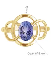 Женские Кольца_Серебро .925_ТАНЗАНИТ__2-Лазурит-Онлайн