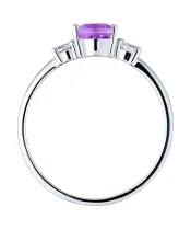 Женские Кольца_Серебро .925_АМЕТИСТ_Нанокристалл_4-Лазурит-Онлайн