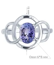 Женские Кольца_Серебро .925_ТАНЗАНИТ__2-Лазурит-Онлайн