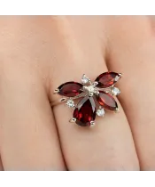 Женские Кольца_Серебро .925_ГРАНАТ_Нанокристалл_6-Лазурит-Онлайн