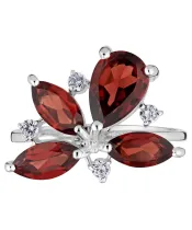 Женские Кольца_Серебро .925_ГРАНАТ_Нанокристалл_3-Лазурит-Онлайн