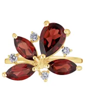 Женские Кольца_Серебро .925_ГРАНАТ_Нанокристалл_3-Лазурит-Онлайн