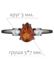 Женские Кольца_Серебро .925_ЦИТРИН_Нанокристалл_2-Лазурит-Онлайн