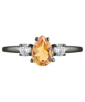 Женские Кольца_Серебро .925_ЦИТРИН_Нанокристалл_3-Лазурит-Онлайн