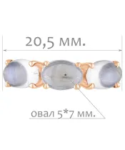 Женские Кольца_Серебро .925_ЛУННЫЙ КАМЕНЬ__2-Лазурит-Онлайн