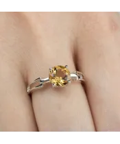 Женские Кольца_Серебро .925_ЦИТРИН__6-Лазурит-Онлайн