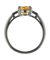 Женские Кольца_Серебро .925_ЦИТРИН__4-Лазурит-Онлайн