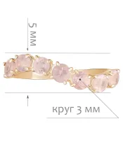 Женские Кольца_Серебро .925_КВАРЦ__2-Лазурит-Онлайн