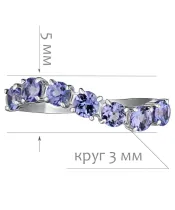 Женские Кольца_Серебро .925_ТАНЗАНИТ__2-Лазурит-Онлайн