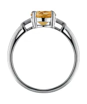 Женские Кольца_Серебро .925_ЦИТРИН__4-Лазурит-Онлайн