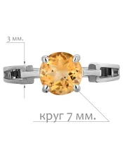 Женские Кольца_Серебро .925_ЦИТРИН__2-Лазурит-Онлайн