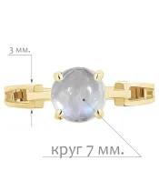 Женские Кольца_Серебро .925_ЛУННЫЙ КАМЕНЬ__2-Лазурит-Онлайн