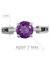 Женские Кольца_Серебро .925_АМЕТИСТ__2-Лазурит-Онлайн