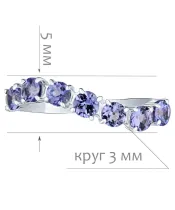 Женские Кольца_Серебро .925_ТАНЗАНИТ__2-Лазурит-Онлайн