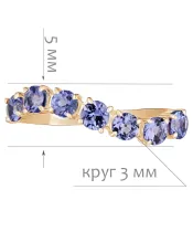 Женские Кольца_Серебро .925_ТАНЗАНИТ__2-Лазурит-Онлайн