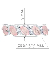 Женские Кольца_Серебро .925_КВАРЦ__2-Лазурит-Онлайн